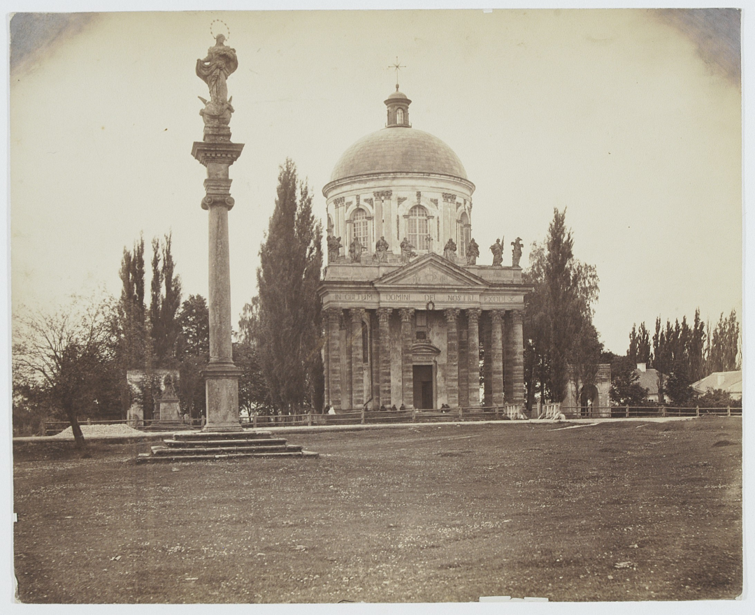 Podhorce, kościół pw. św. Józefa, fot. ok. 1880, Edward Trzemeski, źródło Polona.pl